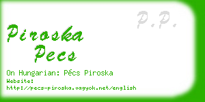 piroska pecs business card