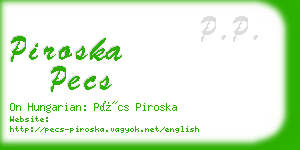 piroska pecs business card
